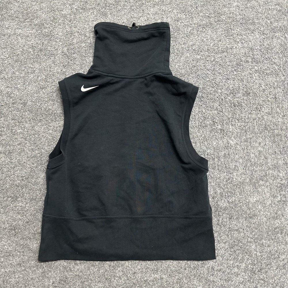 Nike Vest Womens Size L Black Dri-Fit Funnel Neck Sleeveless Training Top Flaw